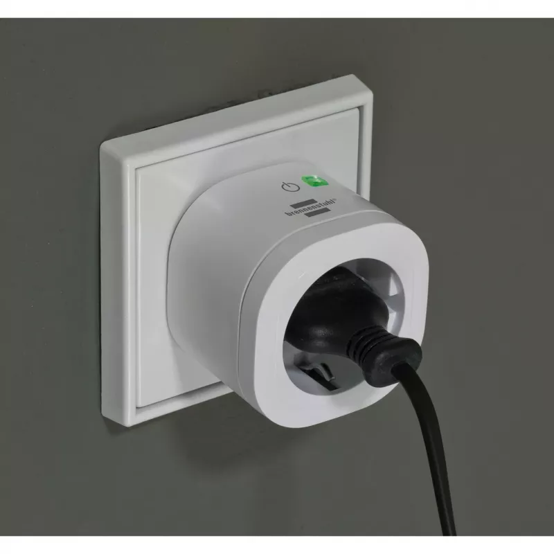 Brennenstuhl Connect WiFi Smart Plug WA 3600 XS02, Biały, Sterowanie głosowe, Timer, Aplikacja