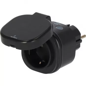 BRENNENSTUHL Connect WiFi Smart Plug WA 3600 XS03 Outdoor, czarny, sterowanie głosowe, timer, aplikacja