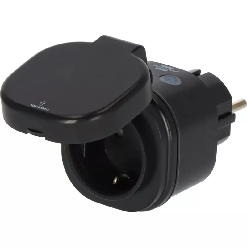 BRENNENSTUHL Connect WiFi Smart Plug WA 3600 XS03 Outdoor, czarny, sterowanie głosowe, timer, aplikacja