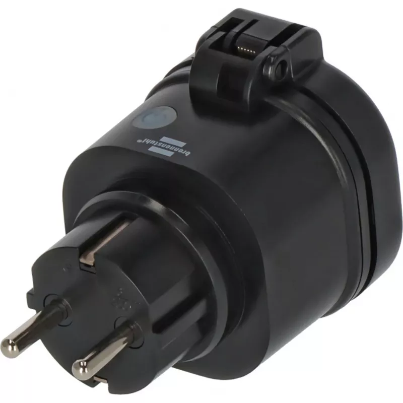 BRENNENSTUHL Connect WiFi Smart Plug WA 3600 XS03 Outdoor, czarny, sterowanie głosowe, timer, aplikacja