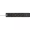 Listwa zasilająca Brennenstuhl Ecolor 4 gniazda z 2x USB-C, 1x USB-A, kabel 1,5 m, wyłącznik bezpieczeństwa, czarno-antracytowa