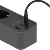 Listwa zasilająca Brennenstuhl Ecolor 4 gniazda z 2x USB-C, 1x USB-A, kabel 1,5 m, wyłącznik bezpieczeństwa, czarno-antracytowa