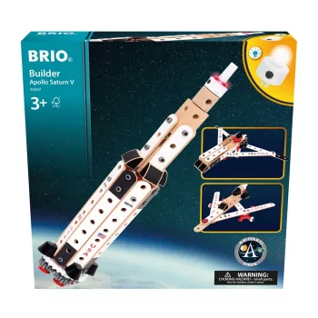Zestaw konstrukcyjny BRIO Builder NASA Apollo Saturn V, 34 elementy, wiek 3+