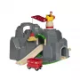 BRIO World Żuraw i tunel górski drewniany zestaw kolejowy