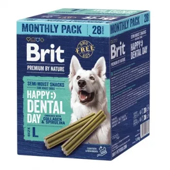 Przysmaki dentystyczne dla psów BRIT Premium by Nature L – o smaku kurczaka, do żucia dla dużych ras, 28 sztuk