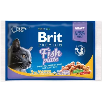 BRIT Premium Cat Fish Plate mokra karma dla kotów 4x100g