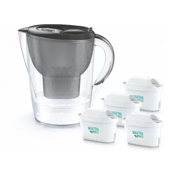 Dzbanek filtrujący Brita Marella+ z 4 wkładami Maxtra Pro Power, 2,4 L, grafitowy