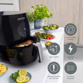 Brock AFD 3502 BK Frytkownica beztłuszczowa 3,5L 1200W Czarna