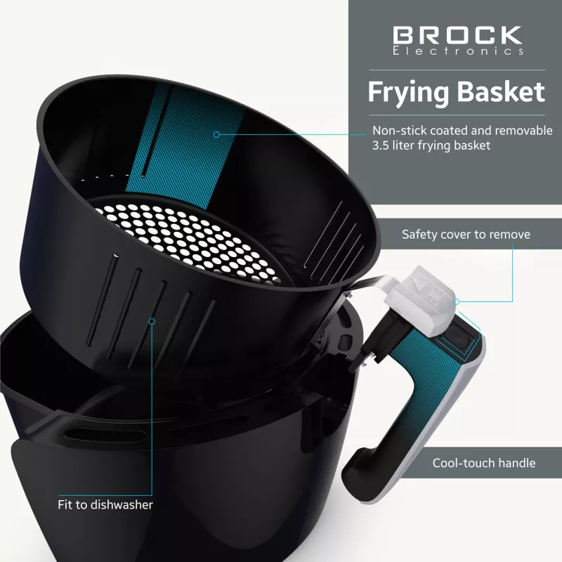 Brock AFD 3502 BK Frytkownica beztłuszczowa 3,5L 1200W Czarna