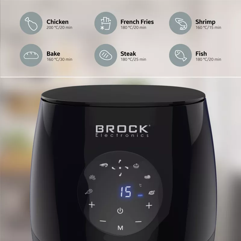 Brock AFD 3502 BK Frytkownica beztłuszczowa 3,5L 1200W Czarna