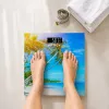 Brock BS 001 Cyfrowa waga łazienkowa z platformą ze szkła hartowanego, nośność 180 kg, dokładność 100 g, technologia Step-On, w zestawie 2xAAA baterie
