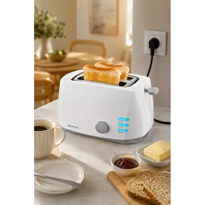 Brock BT 1002 WH Toster 800W, Biały