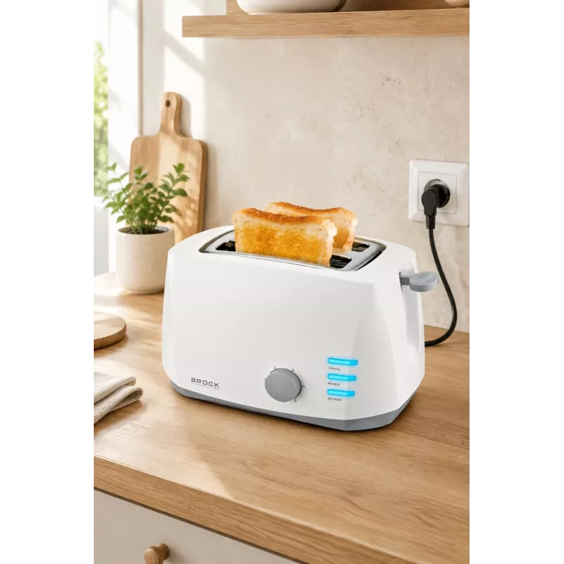 Brock BT 1002 WH Toster 800W, Biały