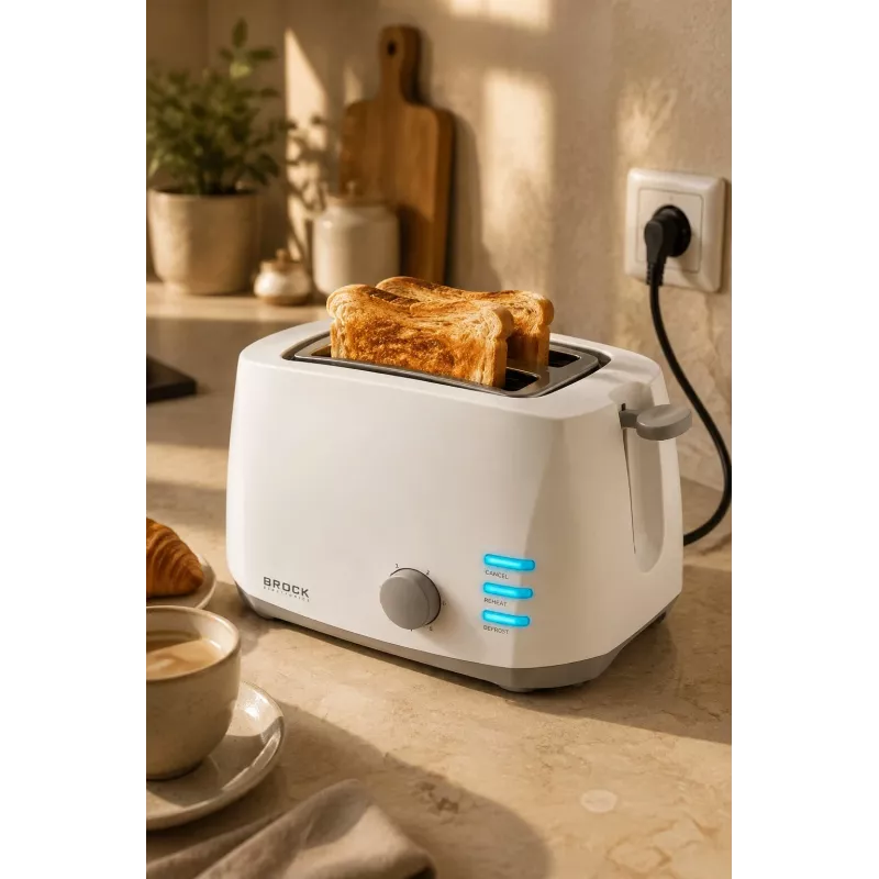 Brock BT 1002 WH Toster 800W, Biały