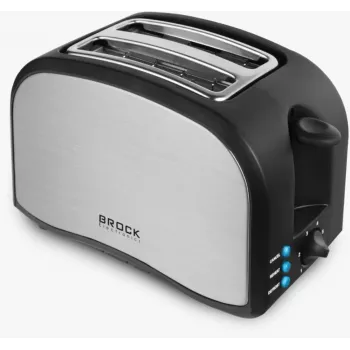 Toster Brock BT 1003 SS 800W, czarno-stalowy