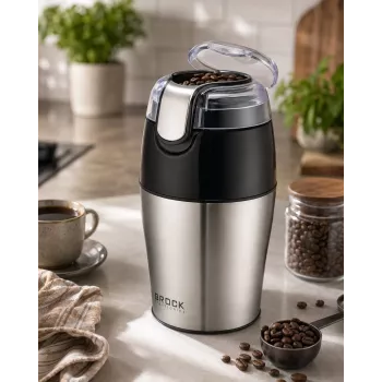 Młynek do kawy Brock CG 4050 SS ze stali nierdzewnej, ostrza, 150W, pojemność 70g, funkcja pulsacyjna