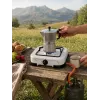 Brock GS 001 W Jednopalnikowa Kuchenka Gazowa, 1,5 kW, Zapłon Ręczny, Stal Emaliowana, Biała