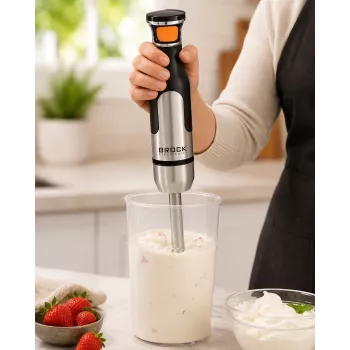 Brock HB 8001 S Blender ręczny 700W, Czarny/Stal