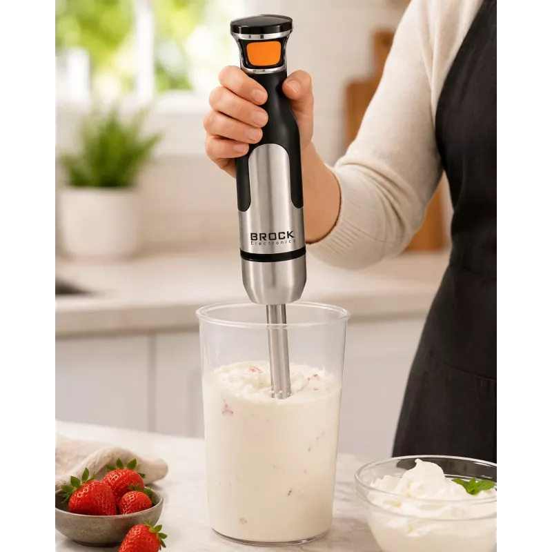 Brock HB 8001 S Blender ręczny 700W, Czarny/Stal