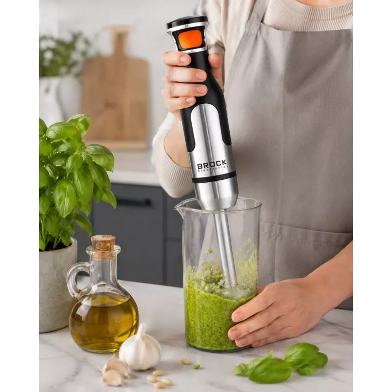 Brock HB 8001 S Blender ręczny 700W, Czarny/Stal
