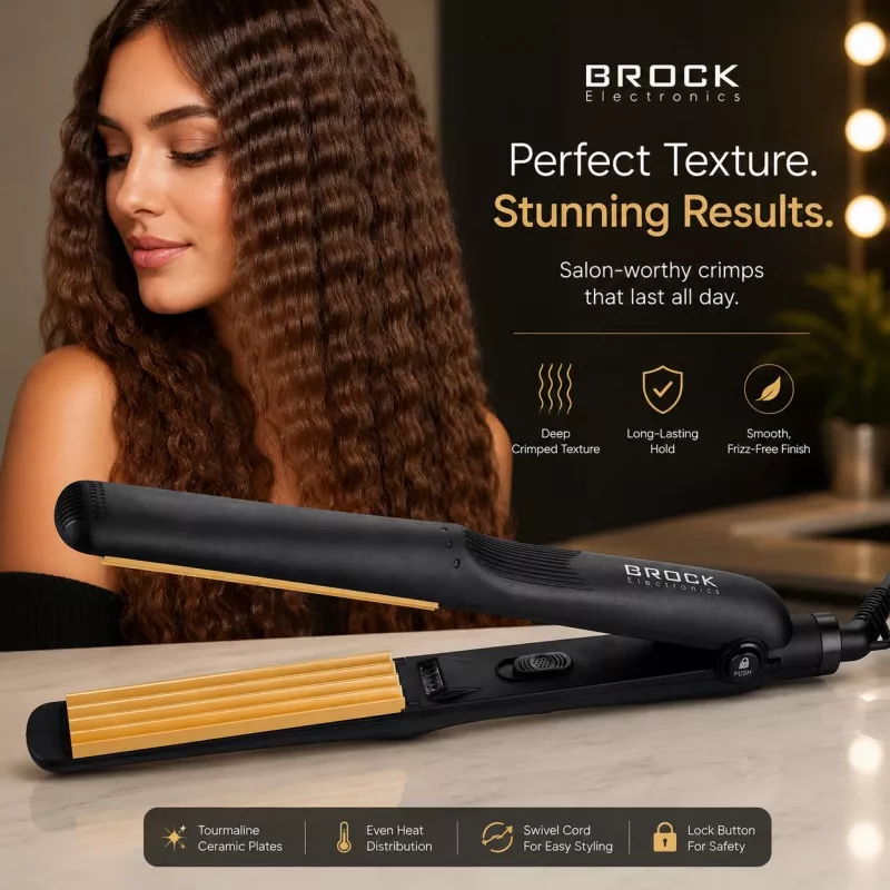 Brock HC 2001 BK ceramiczna karbownica do włosów 25W czarna