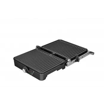 Brock HCG 5000 SS Elektryczny Grill Kontaktowy 2000W, Czarny/Stal