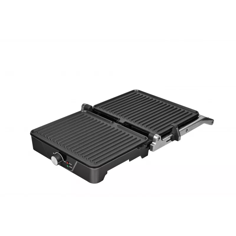 Brock HCG 5000 SS Elektryczny Grill Kontaktowy 2000W, Czarny/Stal