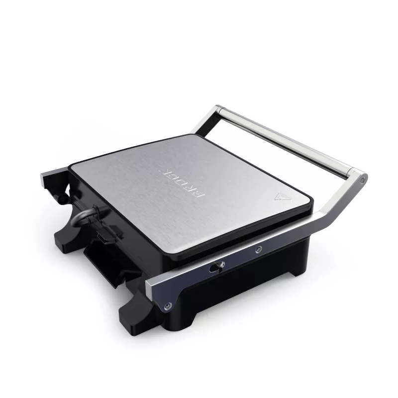 Brock HCG 5000 SS Elektryczny Grill Kontaktowy 2000W, Czarny/Stal