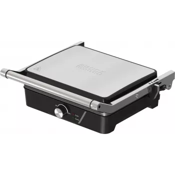 Brock HCG 5000 SS Elektryczny Grill Kontaktowy 2000W, Czarny/Stal