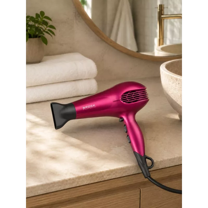 Brock HD 9501 PK Suszarka do włosów 1800W, Różowa