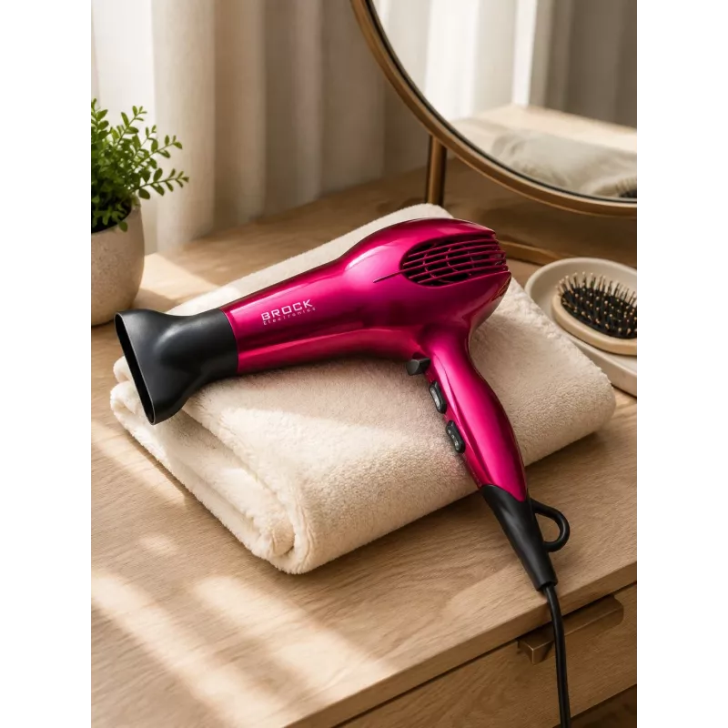 Brock HD 9501 PK Suszarka do włosów 1800W, Różowa