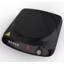 Brock HPI 3001 BK 1500W Pojedyncza elektryczna płyta grzewcza z żeliwną płytą i regulowanym termostatem, Czarny