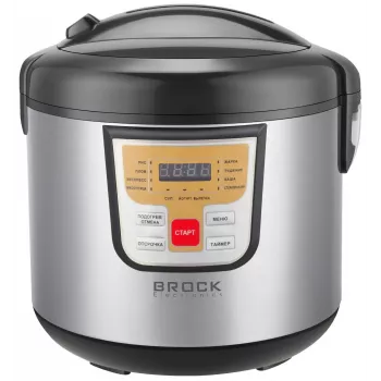 Brock MC 1000 Multicooker, 5L, 900W, 10-w-1, Wyświetlacz LED, Czarny/Srebrny