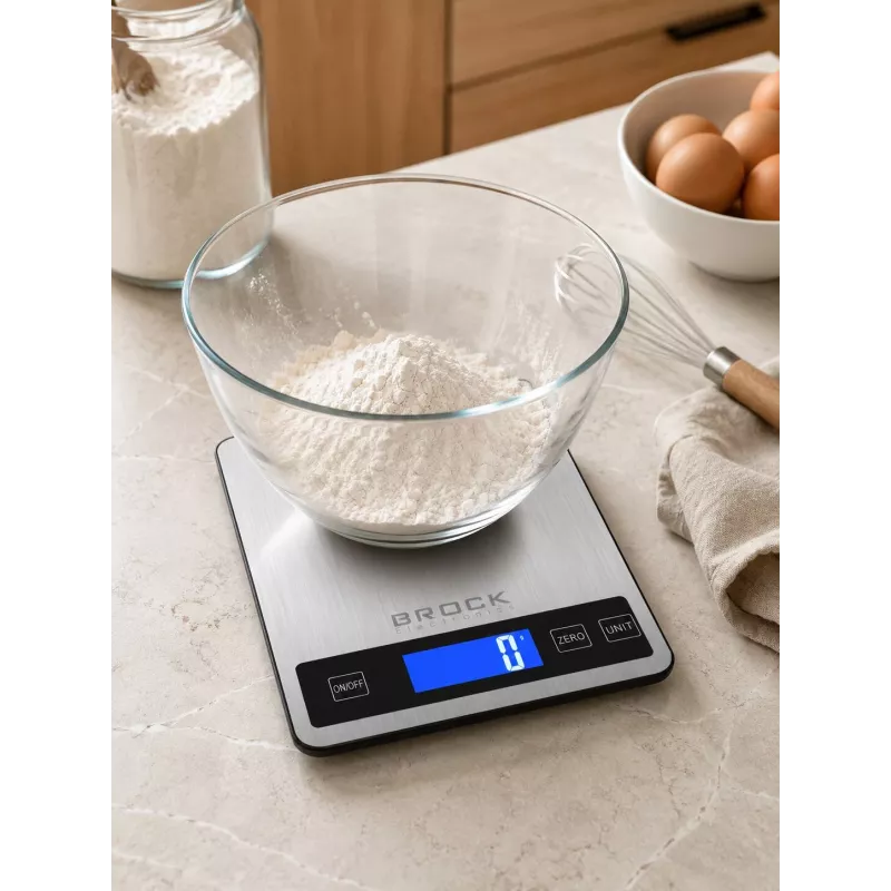 Brock SKS 1008 Duża cyfrowa waga kuchenna z wyświetlaczem LED