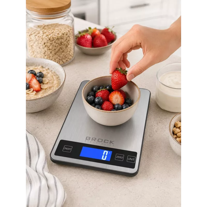 Brock SKS 1008 Duża cyfrowa waga kuchenna z wyświetlaczem LED