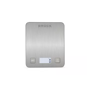 Brock SKS 1009 Cyfrowa waga kuchenna z wyświetlaczem LED, udźwig 5 kg, dokładność 1 g, platforma z hartowanego szkła, czarna