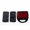 Brock SSM 2003 RD 3-w-1 Toster do kanapek, gofrownica i grill, 750 W, czarno-czerwony