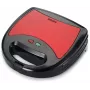 Brock SSM 2003 RD 3-w-1 Toster do kanapek, gofrownica i grill, 750 W, czarno-czerwony