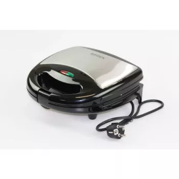 Brock SSM 2004 SS 3-w-1 Toster do kanapek, gofrownica i maszynka do orzeszków, 750W, czarno-stalowy