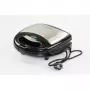 Brock SSM 2004 SS 3-w-1 Toster do kanapek, gofrownica i maszynka do orzeszków, 750W, czarno-stalowy