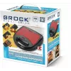 Brock SSM 6004 RD 4-w-1 Toster do kanapek/orzeszków/gofrów i grill 750 W, czerwony