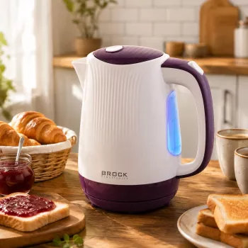 Brock WK 08 PR Czajnik elektryczny 1,7L 2000W Biały/Fioletowy
