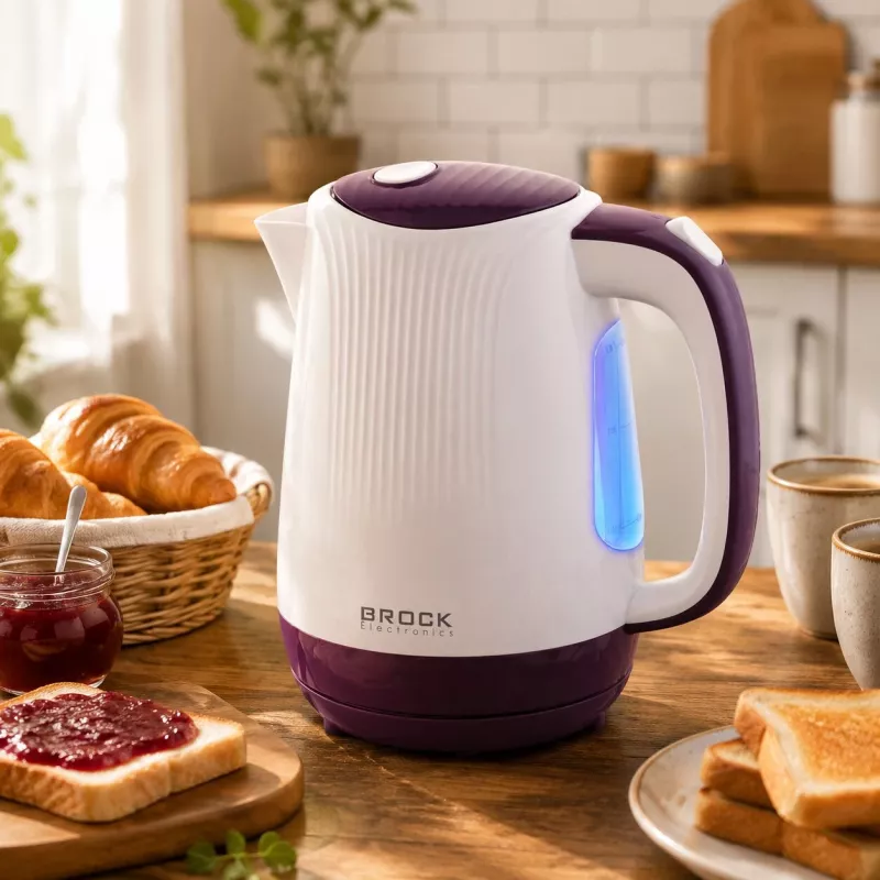 Brock WK 08 PR Czajnik elektryczny 1,7L 2000W Biały/Fioletowy