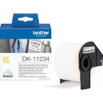 Brother DK-11234 Etykiety samoprzylepne wycinane z białego papieru - 60mm x 86mm, 600 etykiet, klej trwały, termiczna bezpośrednia, do serii QL