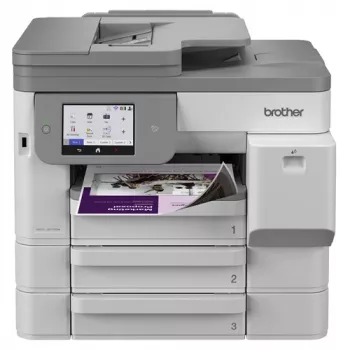 Brother MFC-J5117DW A3 Kolorowa Atramentowa Drukarka Wielofunkcyjna z Drukowaniem, Kopiowaniem, Skanowaniem, Faksem, Dupleksem, Wi-Fi, Ethernet, USB, Podajnikiem na 250 Arkuszy, ADF na 50 Arkuszy, Ekranem Dotykowym, Biała