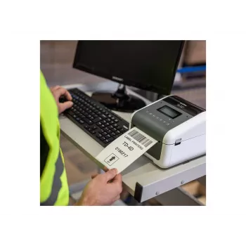 Brother TD-4455DNWB Desktop Label Printer, 4 in, 203 dpi, LAN/Bluetooth/Wi-Fi
