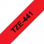 Brother TZe-441 Laminowana Taśma Etykietująca 18mm Czerwony na Czarnym 8m
