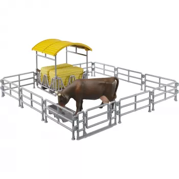 BRUDER Stół sianokosów z płotkami i korytem - Bworld 1:16 Farm Playset