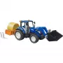 BRUDER New Holland T5.120 Traktor z ładowaczem czołowym, skrzynią ładunkową i widłami 1:16
