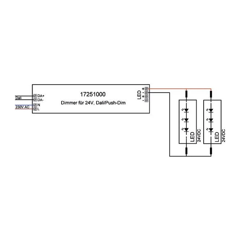Brumberg 17251000 Sterownik LED DALI Prostokątny Biały 80W 230V 24V